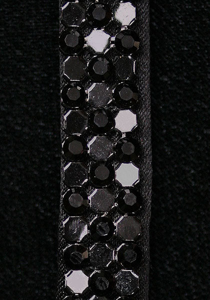 Crystal Metallise with Swarovski Crystals - Color : Black