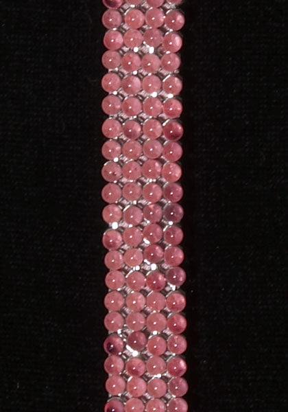 Pearl Mesh with Swarovski Crystals -  Color : Pink