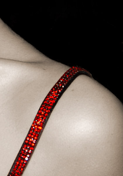 Crystal Mesh with Swarovski Crystals - Color : Red / Black
